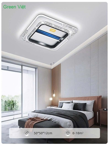 Quạt trần đèn ốp trần QTD03 hiện đại