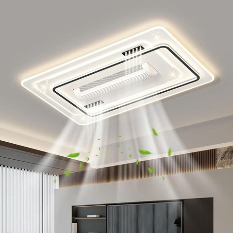 Quạt Trần Đèn Không Cánh Hiện Đại QTKC03 - Quạt Tốt Green Việt