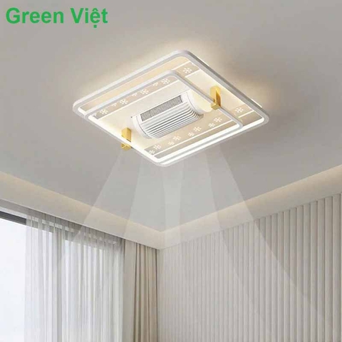 Quạt trần đèn ốp trần QTD03 hiện đại