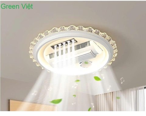 Quạt trần đèn phòng khách QTDPK500 mẫu mới hiện nay