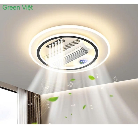 Quạt trần đèn phòng khách QTDPK500 mẫu mới hiện nay