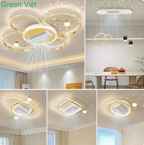 Quạt trần đèn QTDG-52 Hót nhất Green Việt