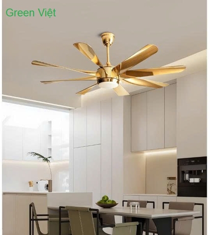 Quạt trần đèn trang trí CD184 Mạ Vàng Chất Lượng Green Việt