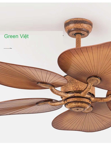 Quạt trần đèn trang trí phòng khách QTDP25 hình tai voi đẹp