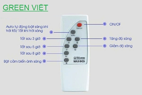 Remote điều khiển đèn năng lượng mặt trời
