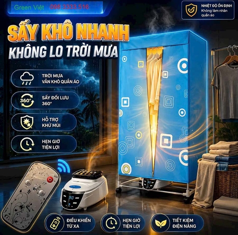 Tủ sấy quần áo thơm mát chất lượng GVS1024