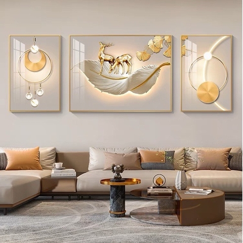Đồng hồ tranh nghệ thuật trang trí 3D hiện đại DHT01