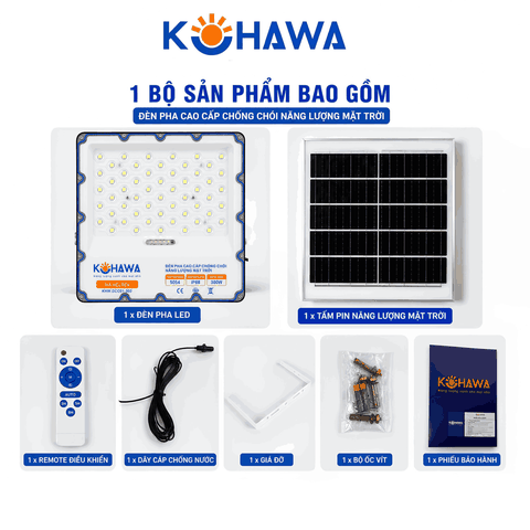 ĐÈN PHA CHỐNG CHÓI CAO CẤP NĂNG LƯỢNG MẶT TRỜI KOHAWA 300W