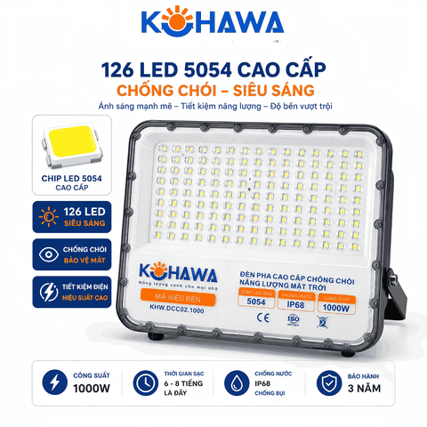 ĐÈN PHA CHỐNG CHÓI CAO CẤP NĂNG LƯỢNG MẶT TRỜI KOHAWA 1000W