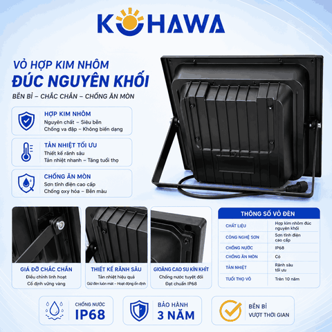 ĐÈN PHA LED CAO CẤP NĂNG LƯỢNG MẶT TRỜI KOHAWA 600W