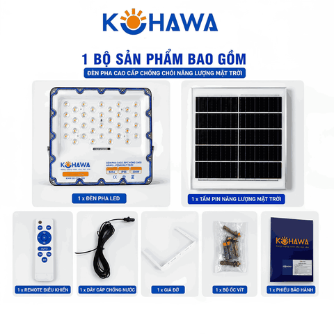 ĐÈN PHA CHỐNG CHÓI CAO CẤP NĂNG LƯỢNG MẶT TRỜI KOHAWA 200W
