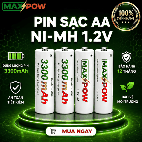 Bộ 4 Pin sạc 3300mAh (AA)