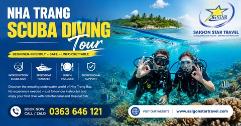 NHA TRANG SCUBA DIVING TOUR – BEGINNER-FRIENDLY UNDERWATER EXPERIENCE