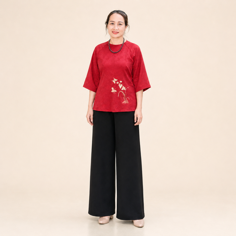 Bộ Gấm Xốp Thêu