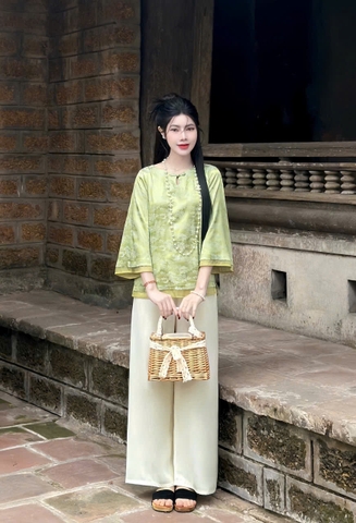 Bộ Cổ Giọt Lệ Gấm Thủy Mặc