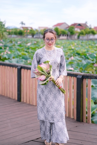 Bộ Lỡ Cổ Bính 3 Nút Vải Lụa Tơ Tằm