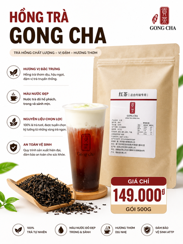 Hồng Trà Gongcha Gói 500g Nguyên Liệu Trà Sữa