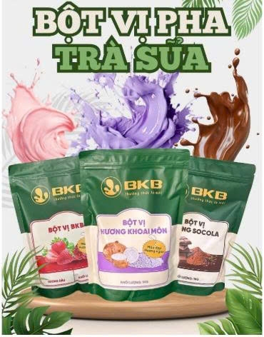 Bột Pha Trà Sữa BKB Gói 1kg Vị Matcha, Khoai Môn, Socola