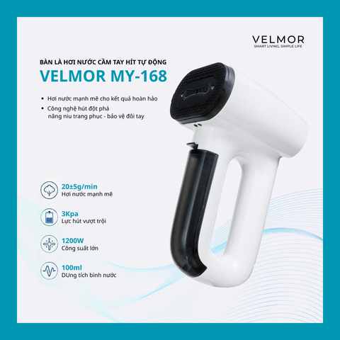 Bàn là hơi nước hít giữ vải Velmor MY-168