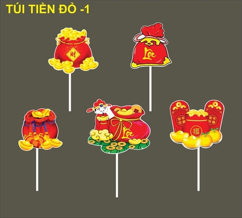 SET CẮM TÚI TIỀN ĐỎ 1