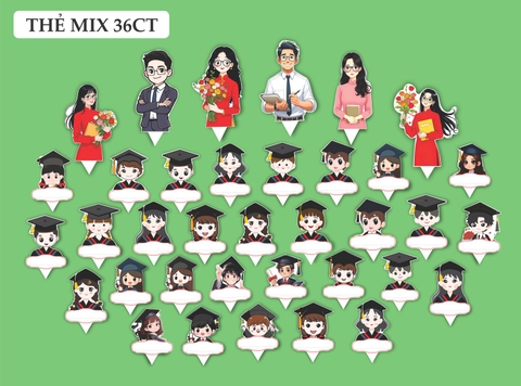 THẺ TỐT NGHIỆP MIX 36 CT