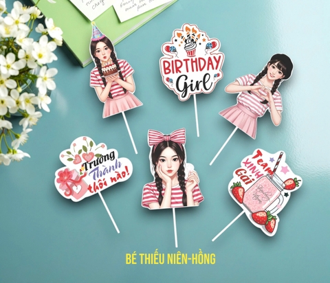 SET CẮM GIẤY BÉ THIẾU NIÊN HỒNG