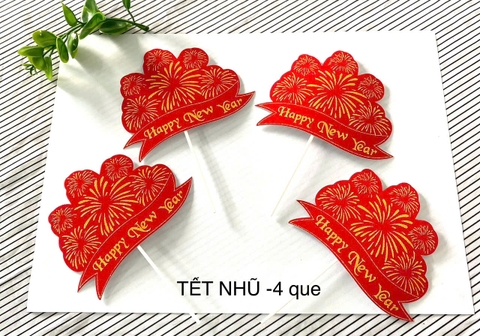 SET THẺ TẾT NHŨ - 4 QUE