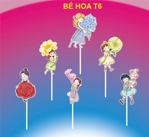 SET CẮM GIẤY BÉ GÁI HOA T6