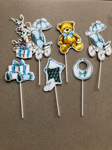 SET CẮM GIẤY GẤU XANH