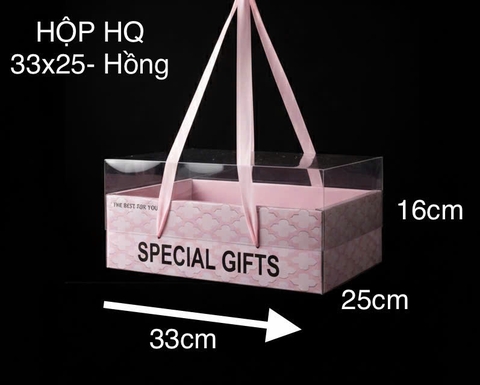 Hộp Hoa Quả Hồng Size 33x25x16cm
