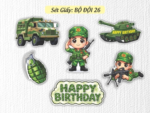 SET CẮM GIẤY BỘ ĐỘI 26