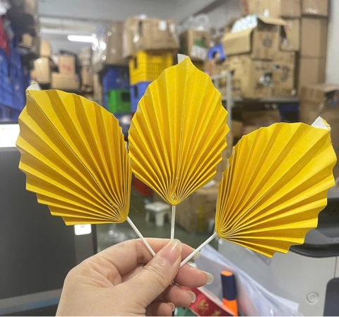 SET CẮM QUẠT LÁ VÀNG