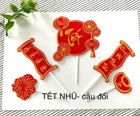 SET CẮM TẾT NHŨ CÂU ĐỐI