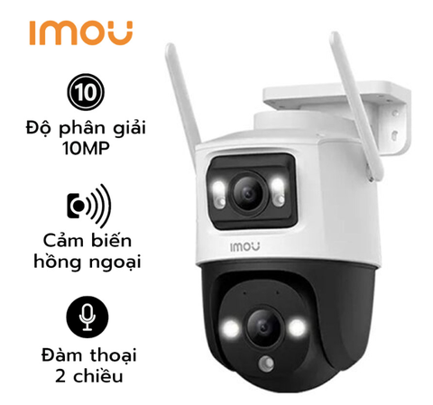 Camera IP Wifi 10MP Imou Cruiser Dual IPC-S7XP-10M0WED Đàm thoại 2 chiều, xoay 360 ngoài trời
