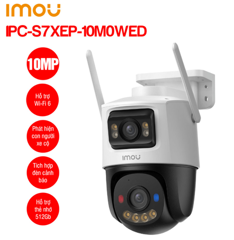 Camera Wifi ngoài trời 10MP (5MP + 5MP) iMOU IPC-S7XEP-10M0WED
