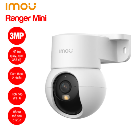 Camera IP Wifi 3MP IPC-K2MP-3H1WE (Ranger Mini, 3MP, có màu 10m, đàm thoại 2 chiều)