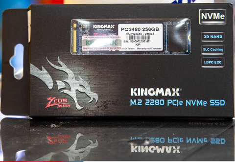 Ổ cứng SSD NVMe 256Gb Kingmax PQ3480 KMAXPQ3480256G (M.2 2280 PCIe NVMe Gen 3x4 | Đọc 1950MB/s | Ghi 1200MB/s)