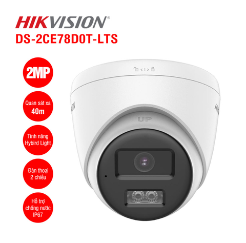 Camera HDTVI 2MP HIKVISION DS-2CE78D0T-LTS