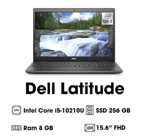 Laptop cũ [98%] Dell Latitude 3510 (i5-10210U | 8GB | 256GB | Màn hình 15.6 inch FHD | Phím nhật |  đen) Túi + Chuột + bàn di chuột + Bảo hành 03 tháng