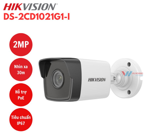 Camera IP 2MP thân trụ HIKVISION DS-2CD1021G1-I