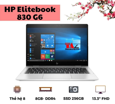 Laptop cũ [90%] HP Elitebook 830 G6 (i5-8365U | 8GB | 256GB | 13.3 inch FHD | Phím nhật | Bạc | Sạc) Tặng túi + Chuột *BẢO HÀNH 03 THÁNG*