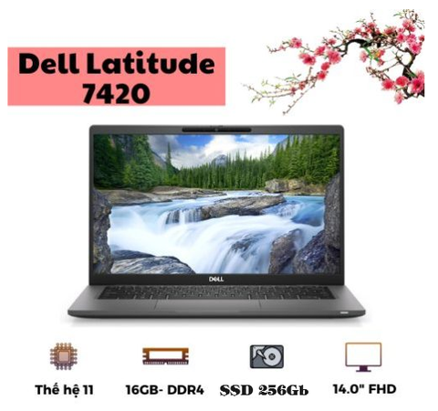 Laptop cũ [99%] Dell Latitude 7420 (i5-1135G7 | 16Gb | 256Gb | 14 FHD) Tặng túi + Chuột + bàn di chuột *BẢO HÀNH 03 THÁNG*