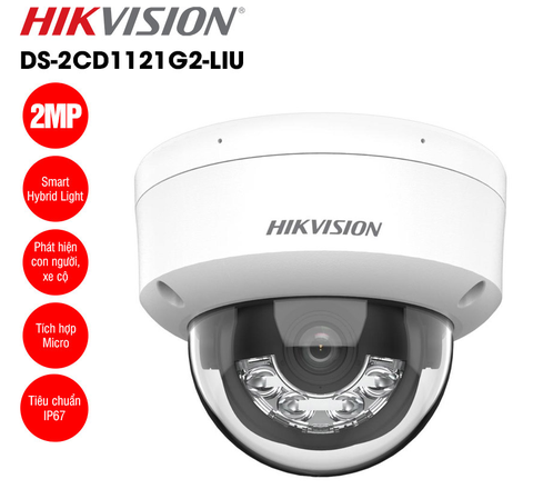Camera IP 2MP bán cầu HIKVISION DS-2CD1121G2-LIU (Có màu, míc)
