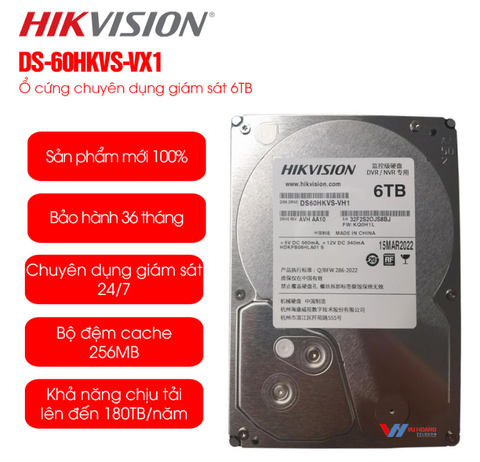 Ổ cứng giám sát 6TB Hikvision DS-60HKVS-VX1