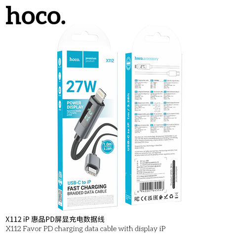 Cáp dữ liệu sạc Hoco X112 Type-c To IP