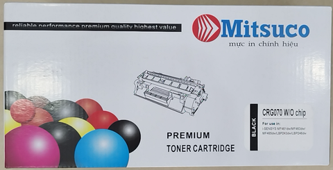 Hộp mực CRG070 Mitsuco, không chíp - Dùng Canon LBP 243dw 246dw MF465dw MF469x MF46dw 463dw 461dw MF461dw