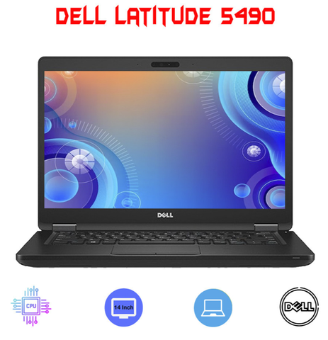 Laptop cũ [90%] Dell Latitude 5490 (i5-8250U | 8Gb | 256Gb | 14 FHD | Đen | Sạc) Tặng túi + Chuột *BẢO HÀNH 03 THÁNG*