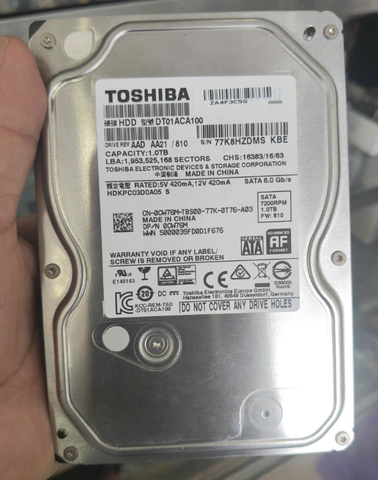 Ổ cứng 1TB Toshiba DT01ACA100 - Cũ bóc máy BH 12T
