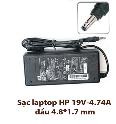 Sạc Laptop HP 19V/4.74A 90W Đầu đạn (4.8 mm x 1.7 mm)