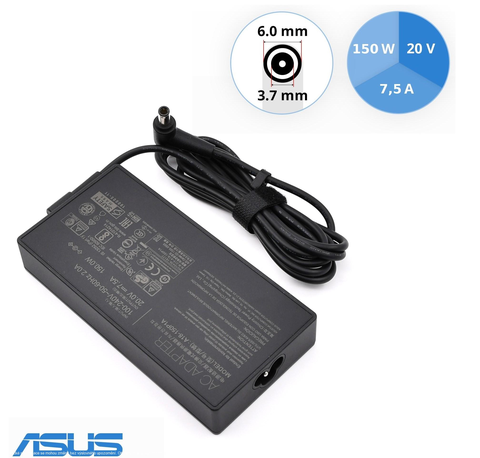 Sạc Laptop Asus 20.0V/7.5A 150W Chân kim to (6.0 mm x 3.7 mm)
